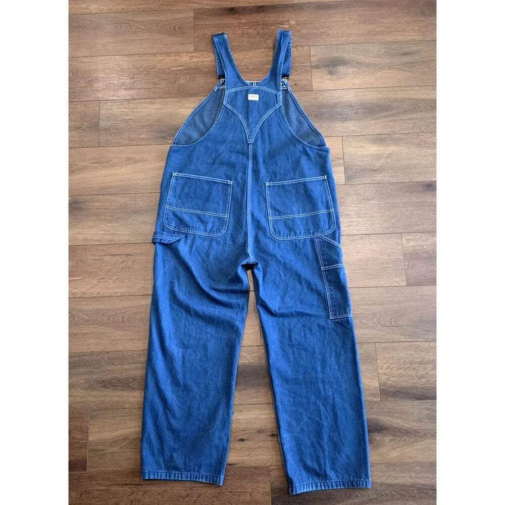 Liberty Denim Bib Overalls Mens 42x32 Blue Carpenter Farmcore Workwear Cotton - Picture 2 of 10